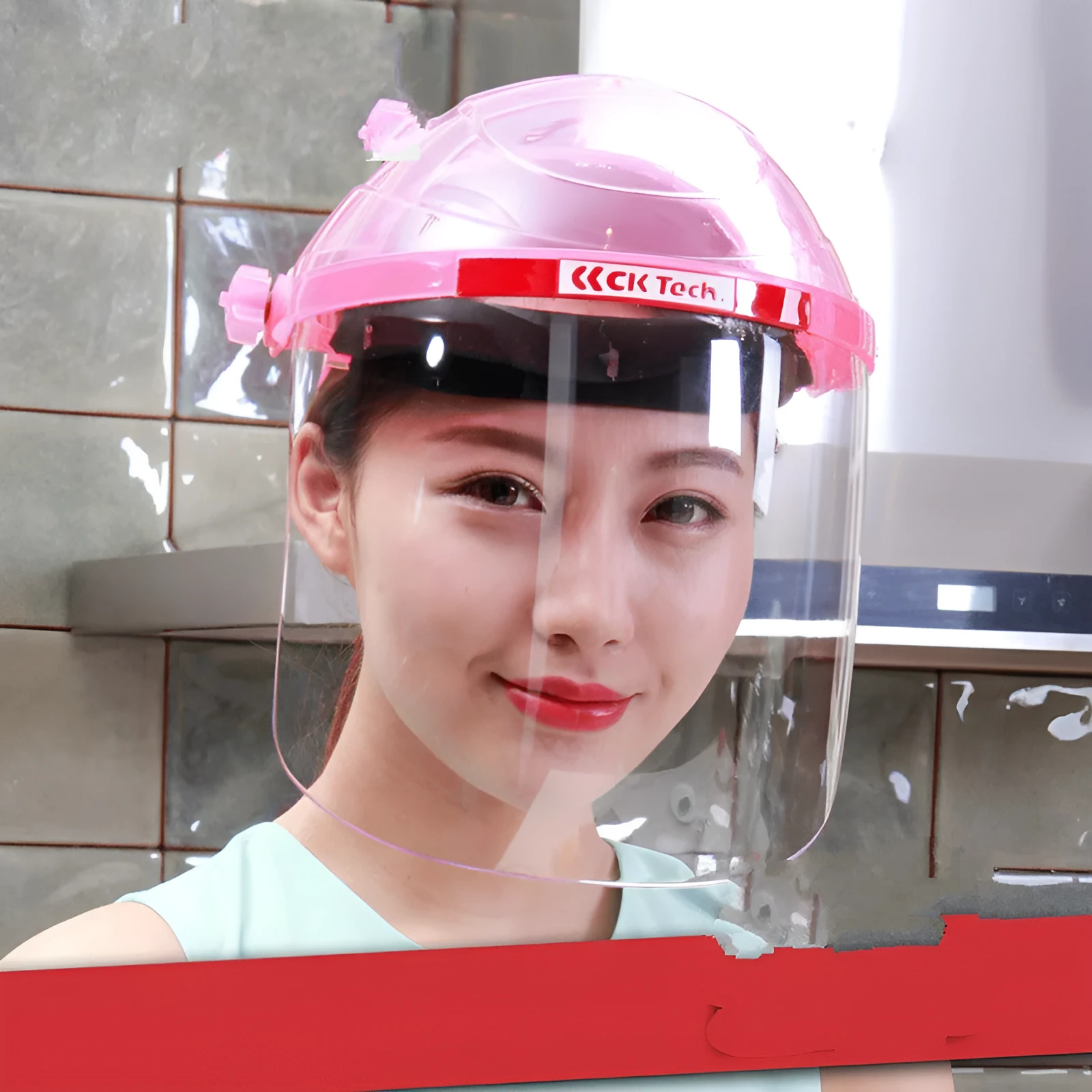 Heat-proof oil fume mask in PC material for kitchen cooking, black colour option