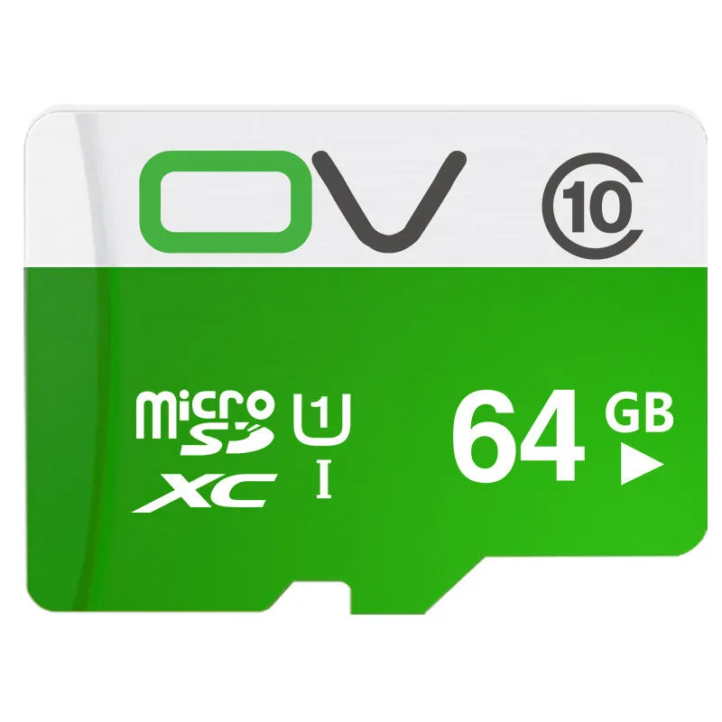 Class 10 high-speed memory card with 10 MB/s transfer rate in multiple capacities 8GB to 64GB