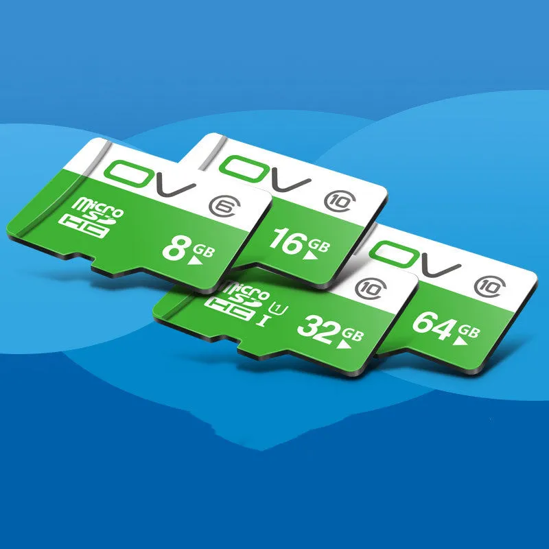 Class 10 high-speed memory card with 10 MB/s transfer rate in multiple capacities 8GB to 64GB