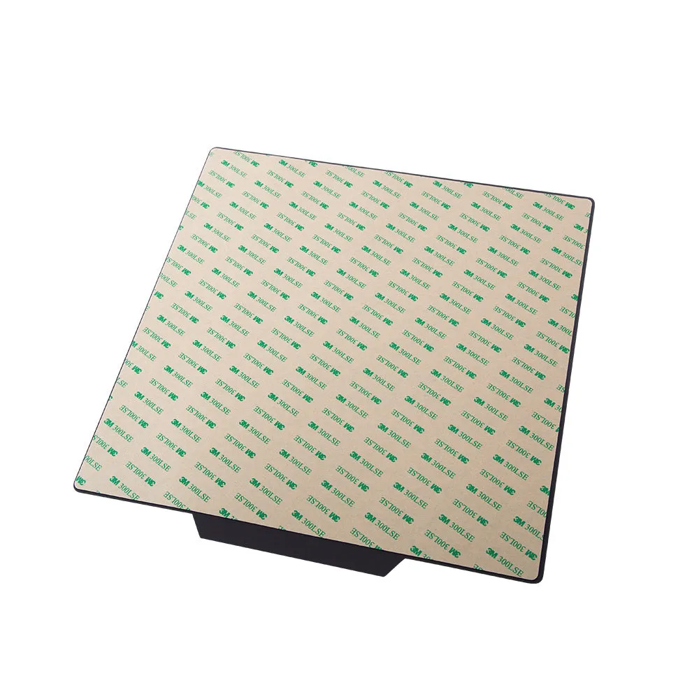 Black 235x235x4mm borosilicate glass fibre rod reinforced build plate for Ender-3 3D printer