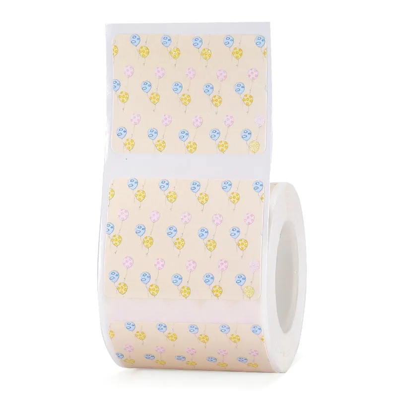 Thermal waterproof self-adhesive label paper for B21 B3S printers in assorted colours and shapes