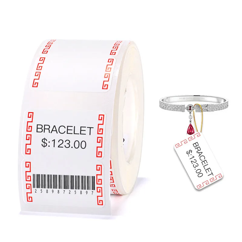 Thermal waterproof self-adhesive label paper for B21 B3S printers in assorted colours and shapes