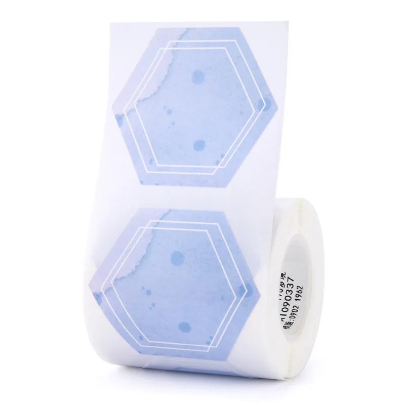 Thermal waterproof self-adhesive label paper for B21 B3S printers in assorted colours and shapes