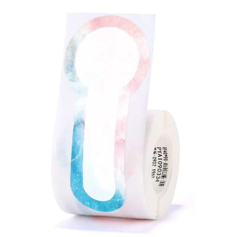 Thermal waterproof self-adhesive label paper for B21 B3S printers in assorted colours and shapes