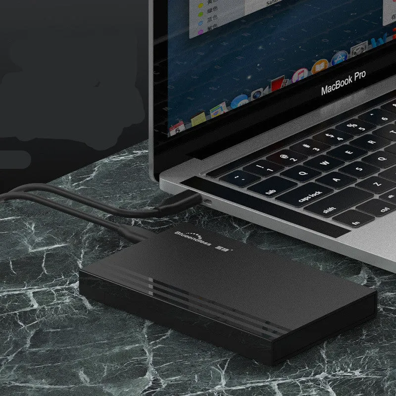 External hard disk enclosure USB 3.0 Type-C for 2.5-inch SATA drives up to 6TB 126x80x14mm PC+ABS
