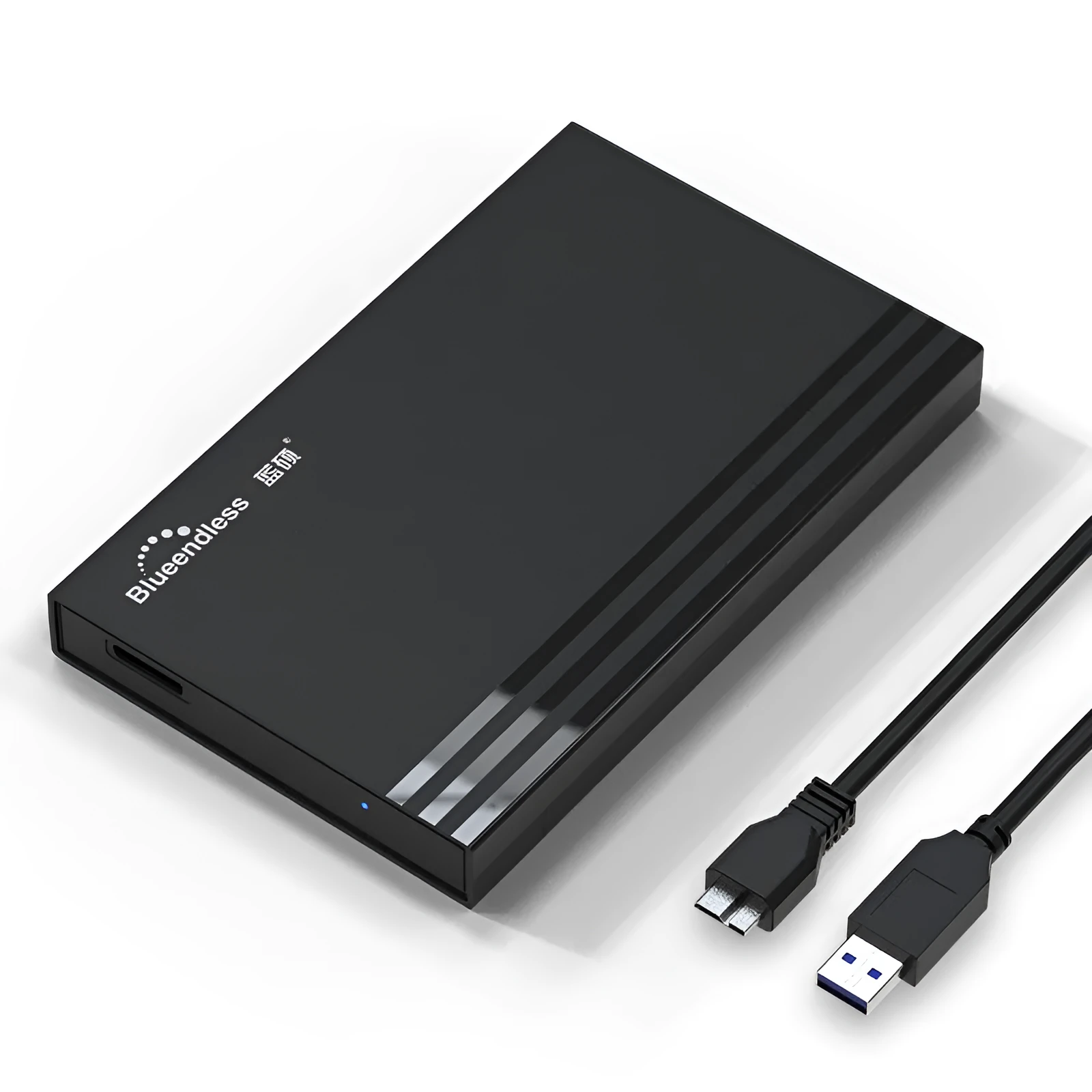 External hard disk enclosure USB 3.0 Type-C for 2.5-inch SATA drives up to 6TB 126x80x14mm PC+ABS