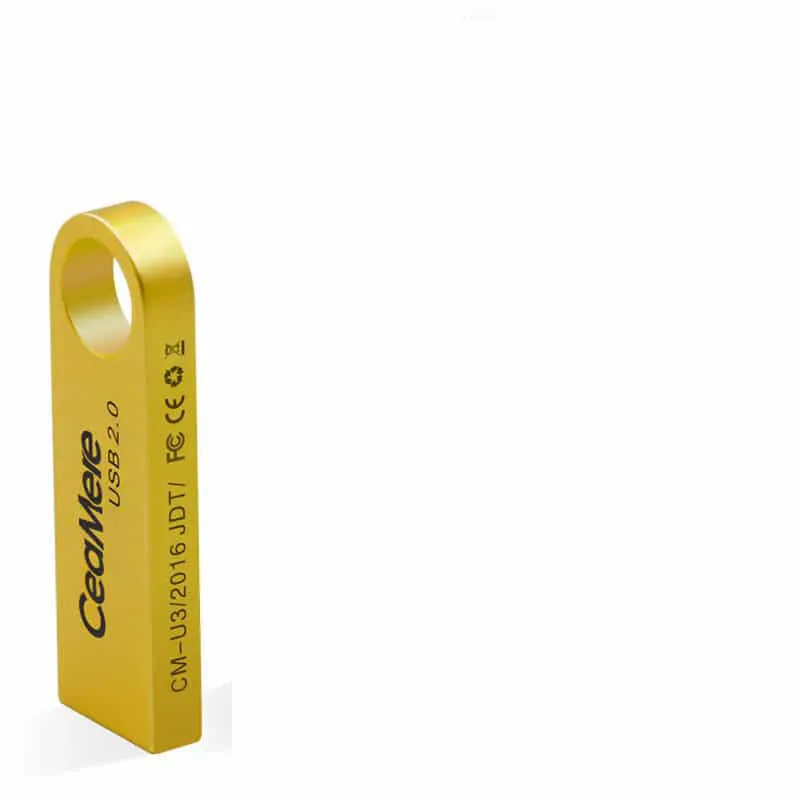 CeaMere metal USB 2.0 flash drive in silver with compact rectangular design