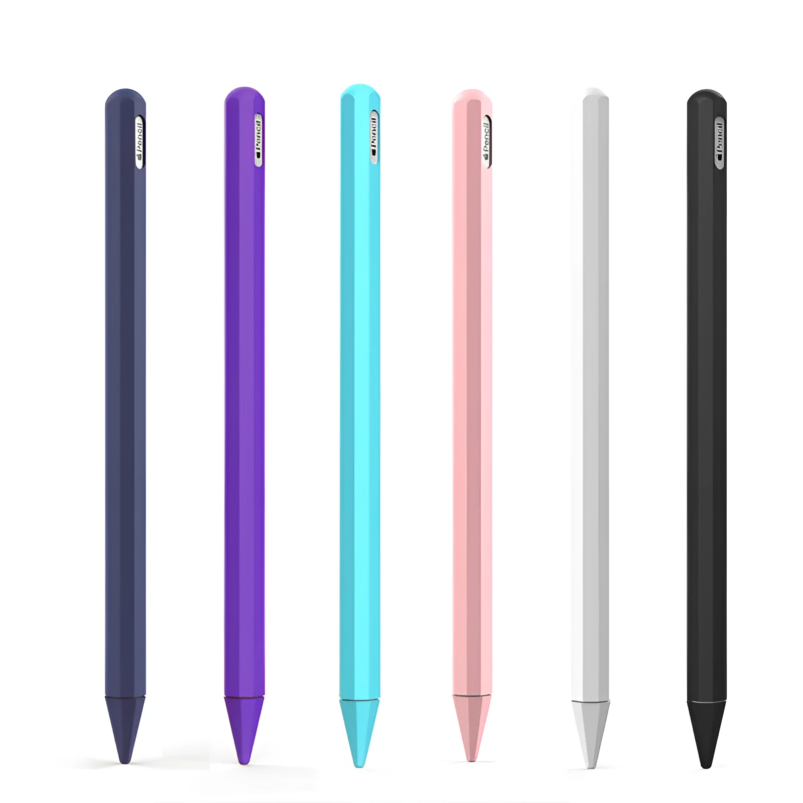 Silicone frame-style stylus pen holder for Apple Pencil 2nd Gen in pink, compatible with iPad.