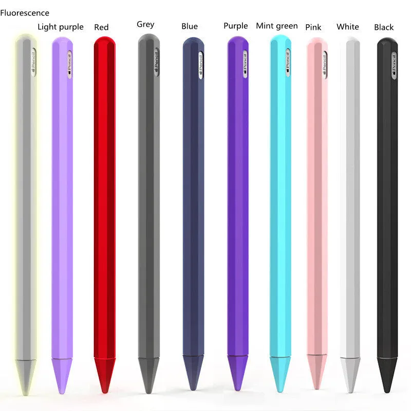 Silicone frame-style stylus pen holder for Apple Pencil 2nd Gen in pink, compatible with iPad.