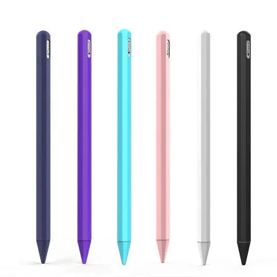 Silicone frame-style stylus pen holder for Apple Pencil 2nd Gen in pink, compatible with iPad.