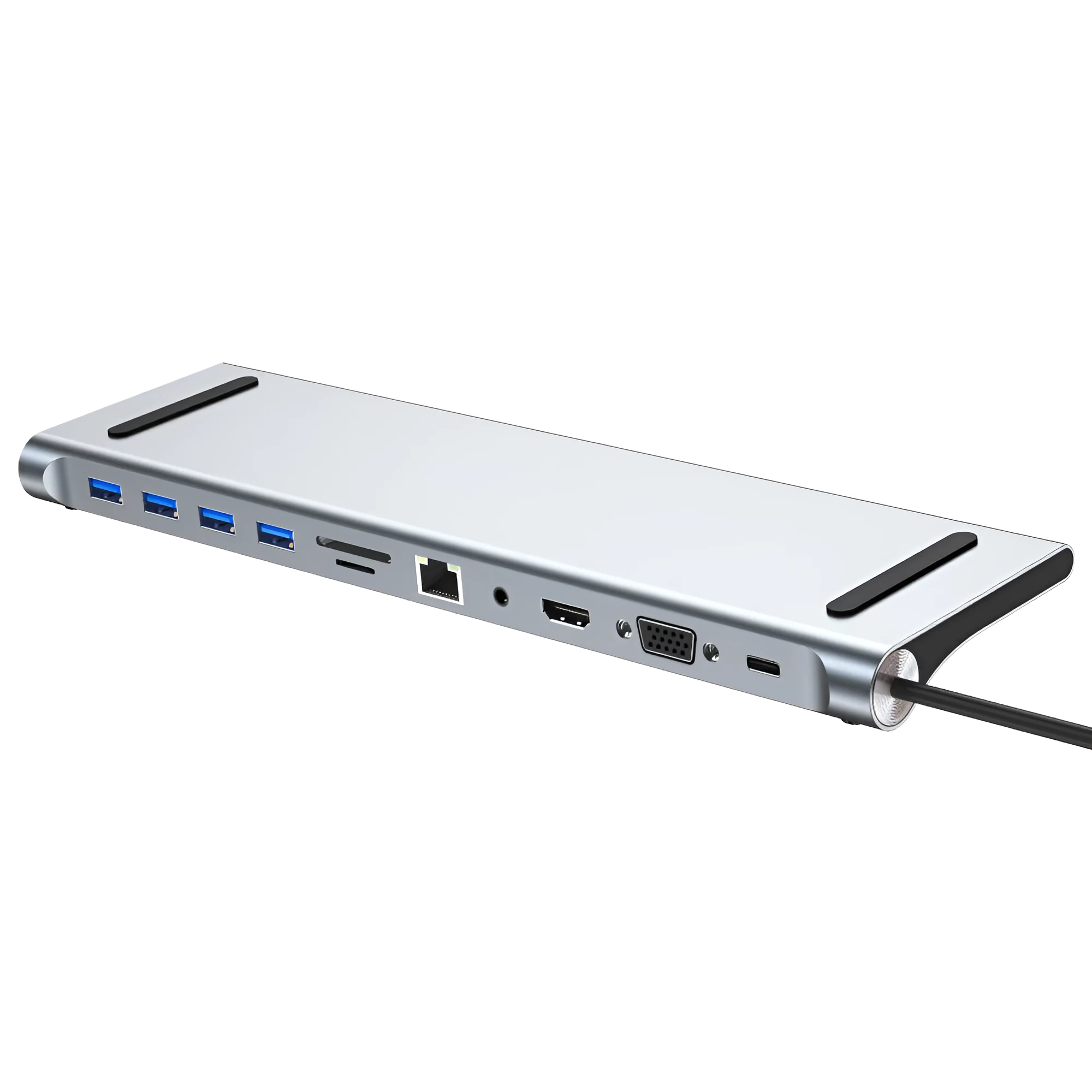 11-in-1 Type-C docking station for Macbook and laptop with private mould design and Gigabit transmission