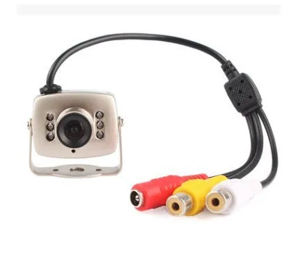 Mini wired analog camera with metal housing and 3.6mm lens for home security