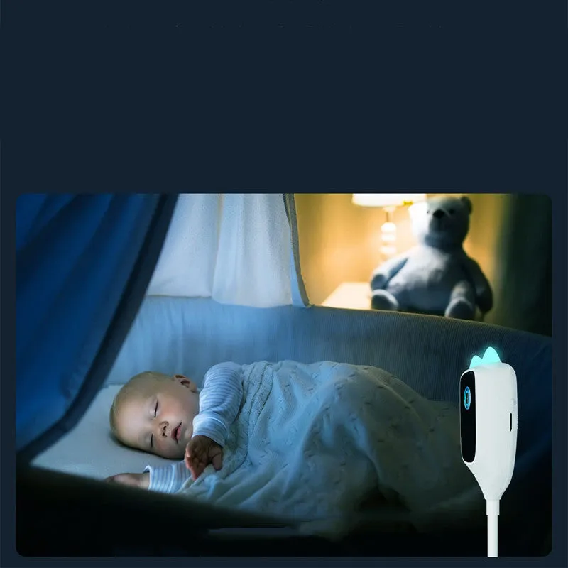 Xiaovv smart baby monitor in white with 1080p HD, night vision, and 150-degree wide angle lens