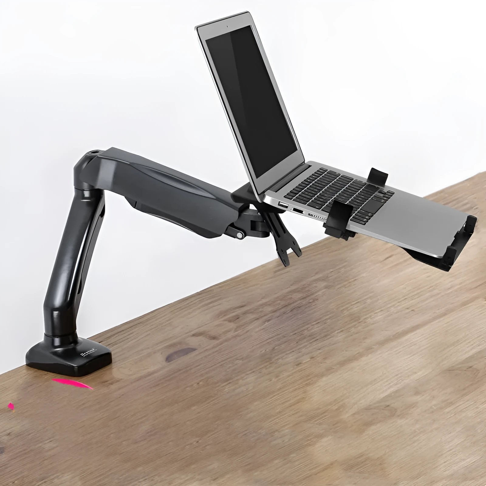 Notebook stand tray universal laptop riser plastic sheet metal 300x60x280mm 4.5kg support black