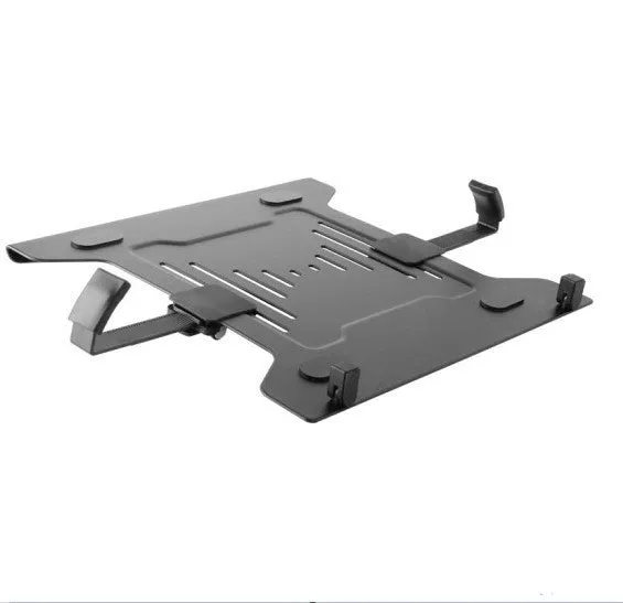 Notebook stand tray universal laptop riser plastic sheet metal 300x60x280mm 4.5kg support black