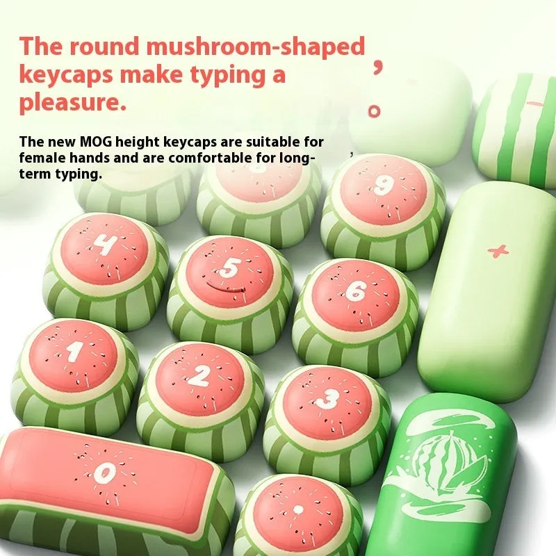Watermelon themed mechanical keyboard key caps with five-sided sublimation printing