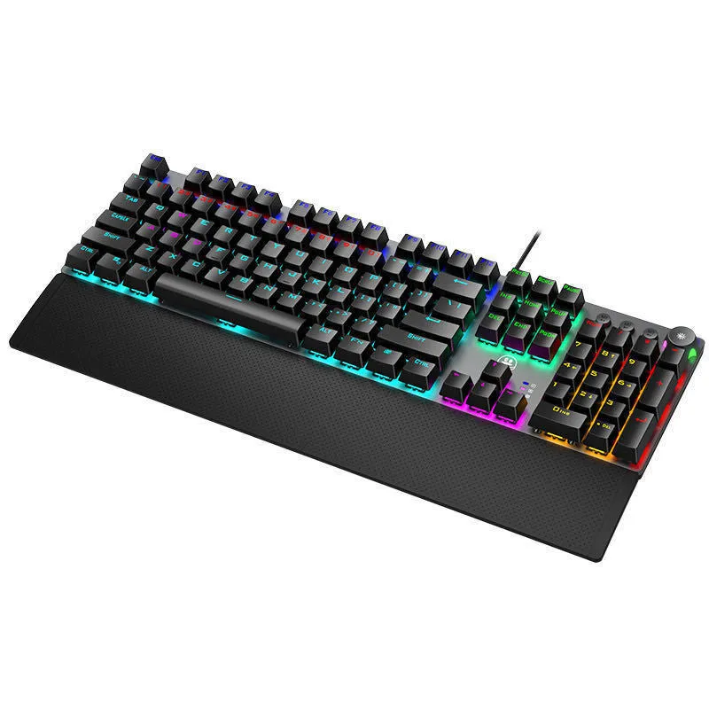 Rainforest Tarantula mechanical film gaming keyboard with magic colour finish and USB wired connection