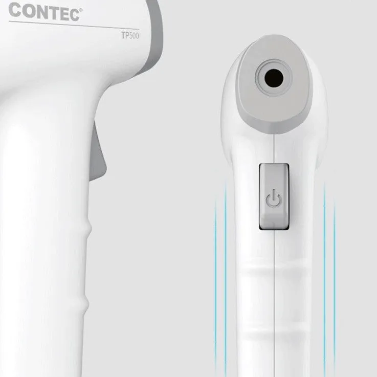 White TP500 medical infrared thermometer for non-contact forehead temperature measurement