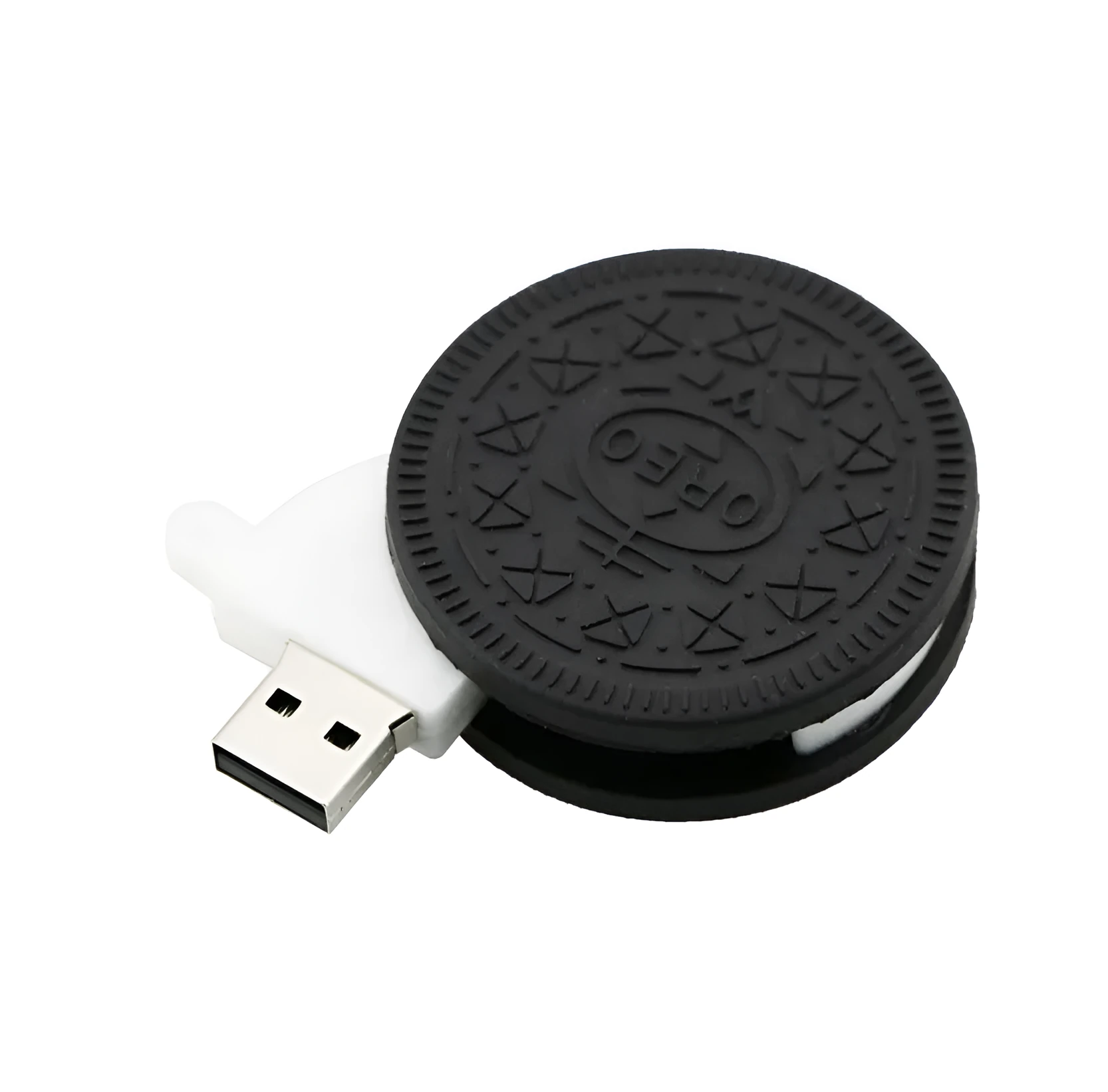 Creative gift sandwich cookie USB 3.0 flash drive with PVC shell in colour style option