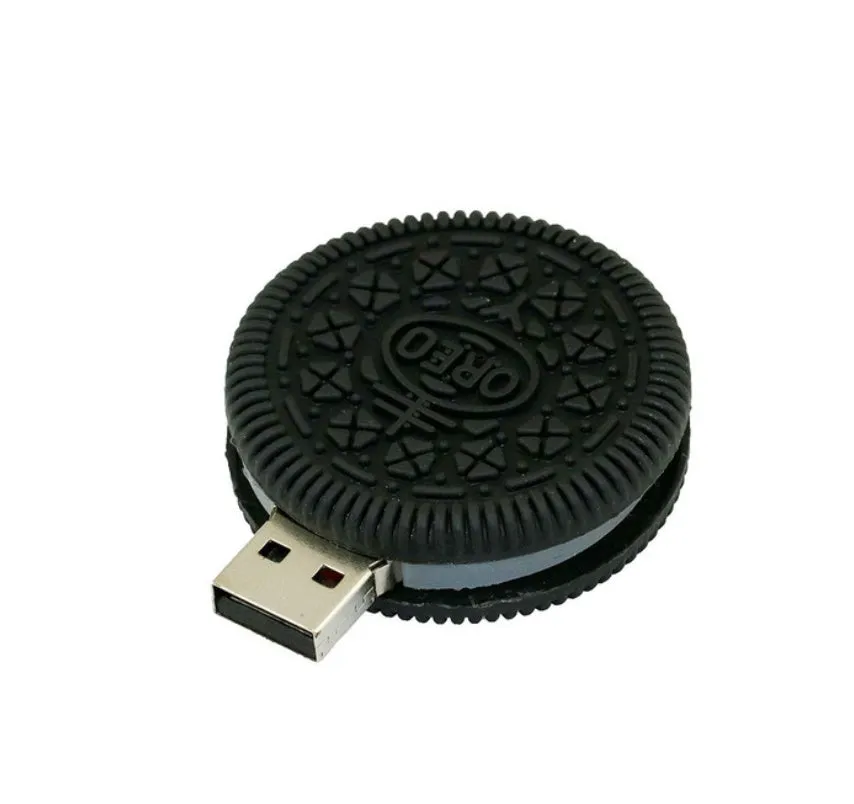 Creative gift sandwich cookie USB 3.0 flash drive with PVC shell in colour style option
