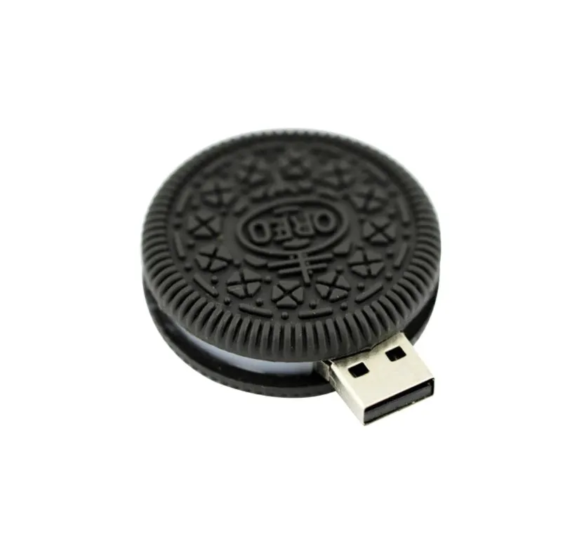 Creative gift sandwich cookie USB 3.0 flash drive with PVC shell in colour style option