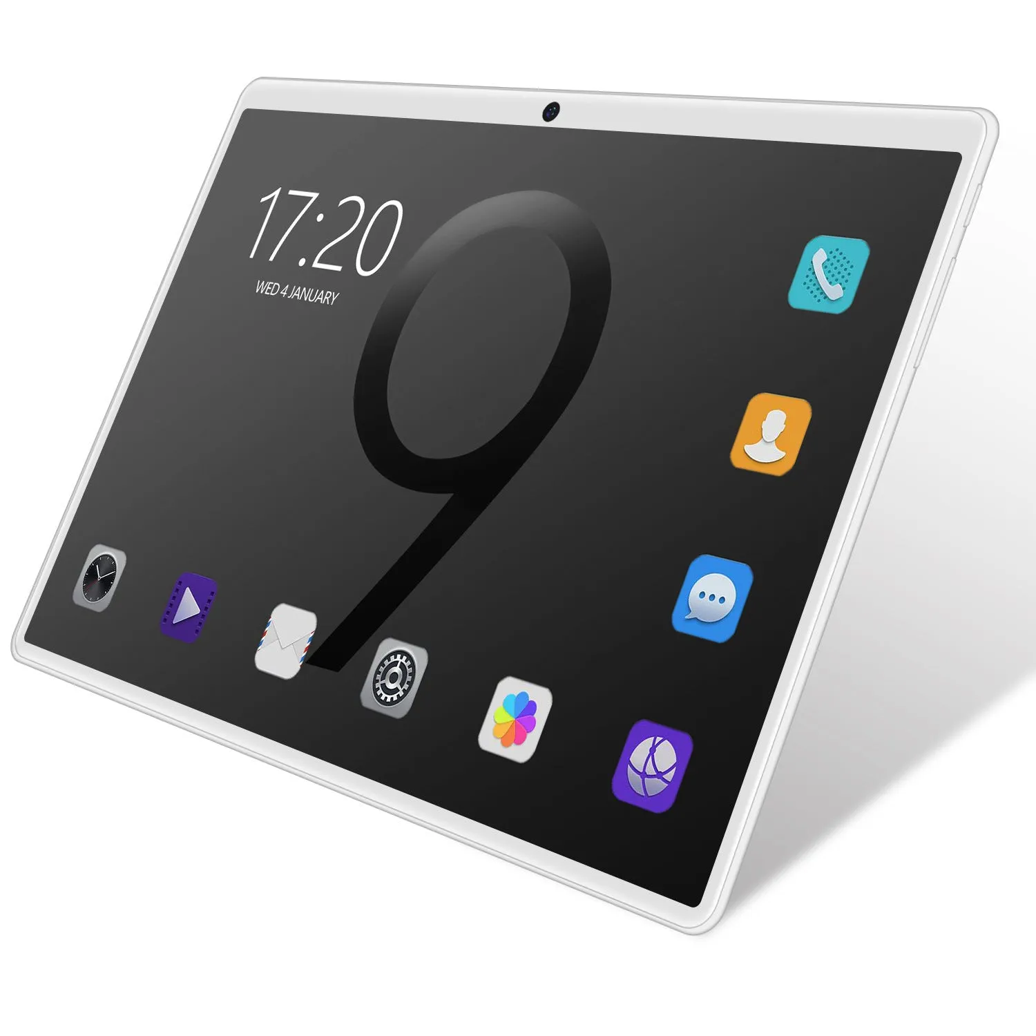 10 inch tablet PC in black with IPS screen, GPS, and dual SIM slots