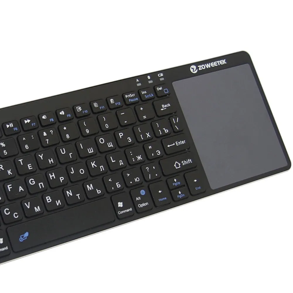 Zoweetek k12bt-1 mini wireless Bluetooth keyboard with touchpad and aluminium steel cover
