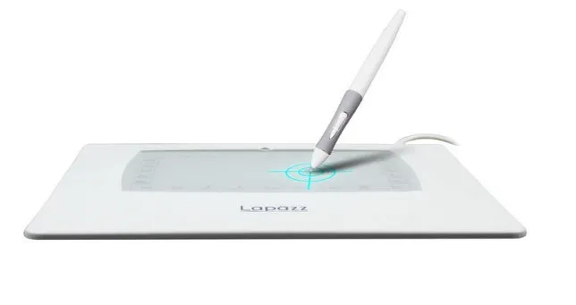 WP5540 drawing tablet with USB electromagnetic pressure induction, 22.6x22.1cm active area, in white