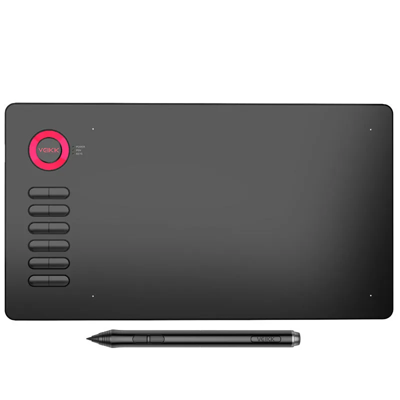 Digital drawing board with 8129 pressure sensitivity, passive pen, and 10x6 inch active area