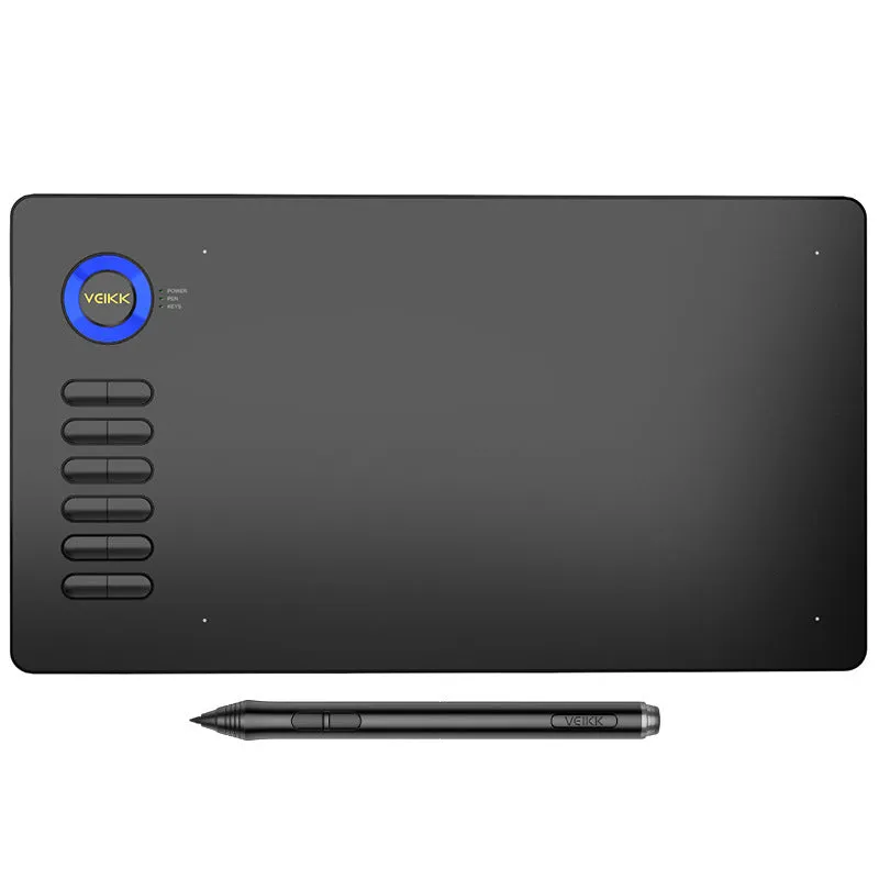 Digital drawing board with 8129 pressure sensitivity, passive pen, and 10x6 inch active area