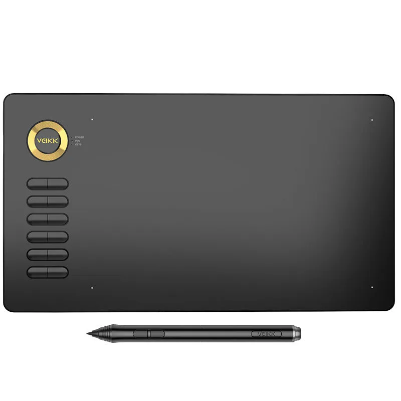 Digital drawing board with 8129 pressure sensitivity, passive pen, and 10x6 inch active area