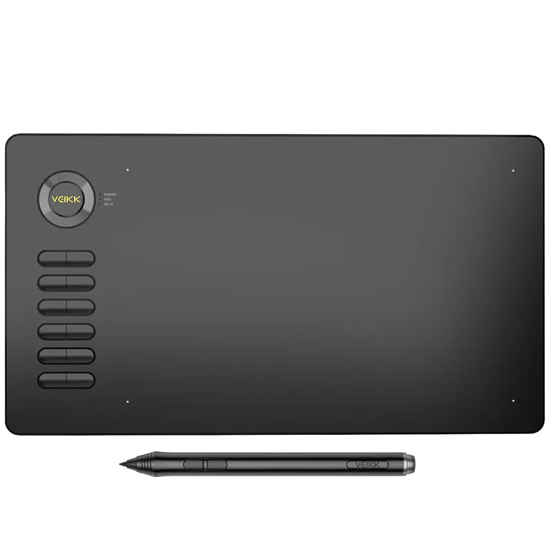 Digital drawing board with 8129 pressure sensitivity, passive pen, and 10x6 inch active area