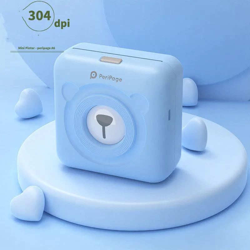 Mini Bluetooth wireless thermal printer for photos and stickers, white colour, compact size