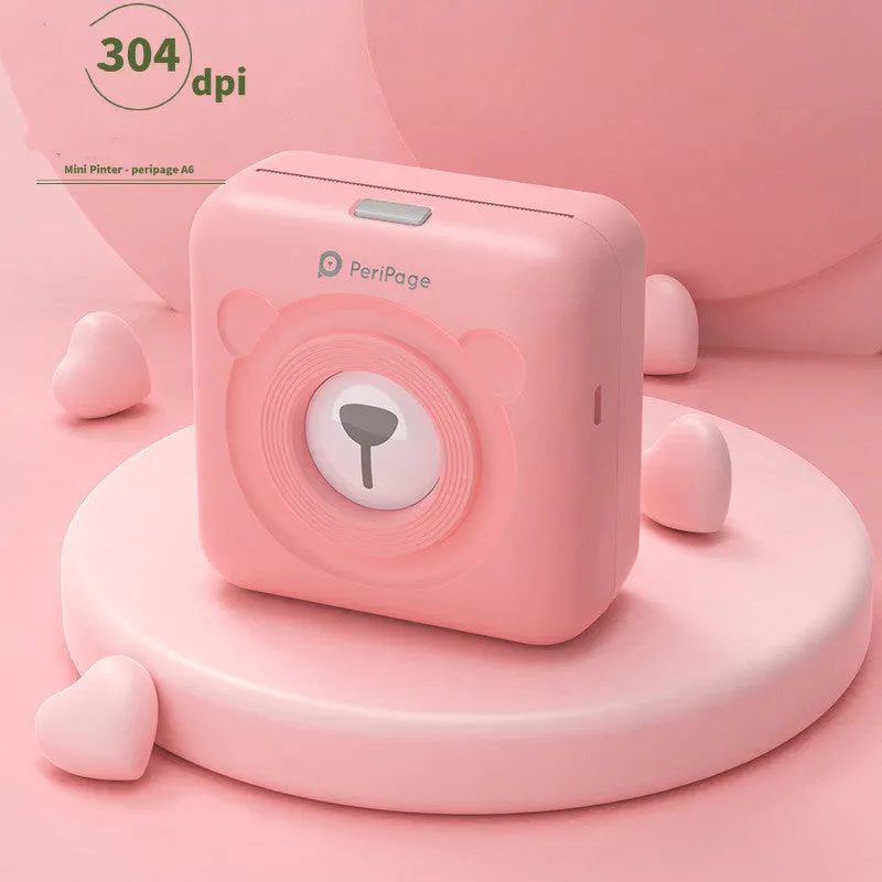 Mini Bluetooth wireless thermal printer for photos and stickers, white colour, compact size