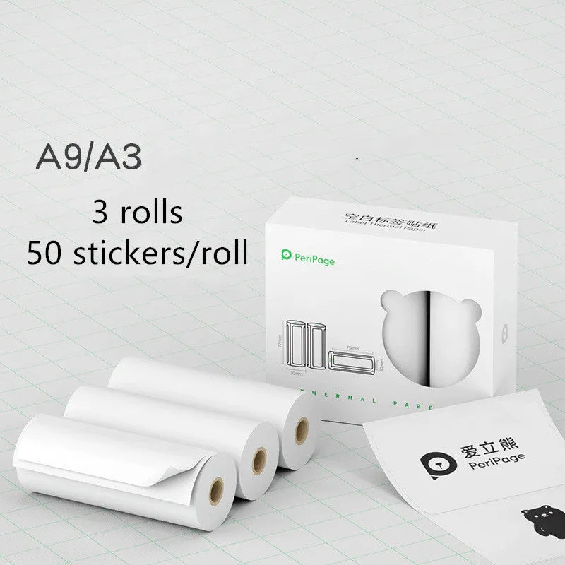 Mini Bluetooth wireless thermal printer for photos and stickers, white colour, compact size