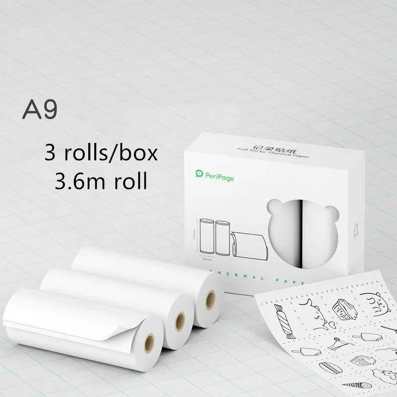 Mini Bluetooth wireless thermal printer for photos and stickers, white colour, compact size