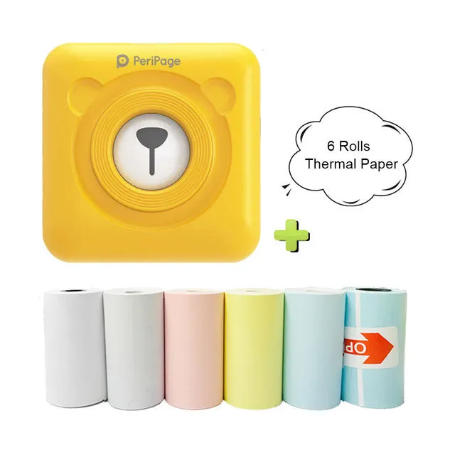 Mini Bluetooth wireless thermal printer for photos and stickers, white colour, compact size