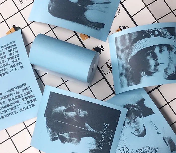 Mini Bluetooth wireless thermal printer for photos and stickers, white colour, compact size