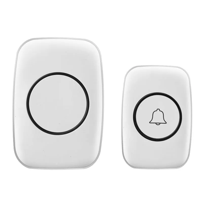Wireless doorbell receiver and emitter, black finish, 300m range, 60 ringtones