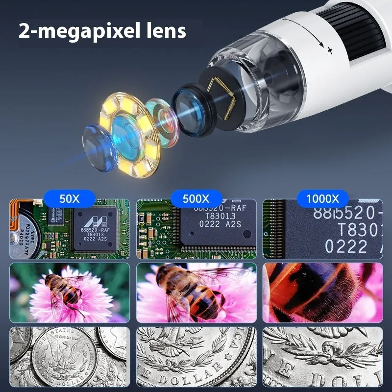 HD mobile phone repair microscope 100x magnification with lithium battery inskam306