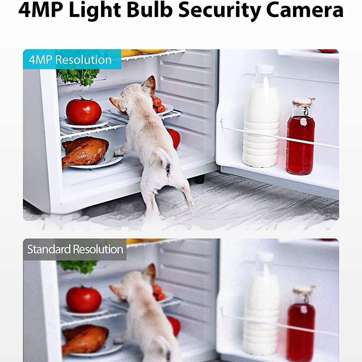 Graffiti style 2K 4MP WiFi surveillance camera with E27 interface and night vision