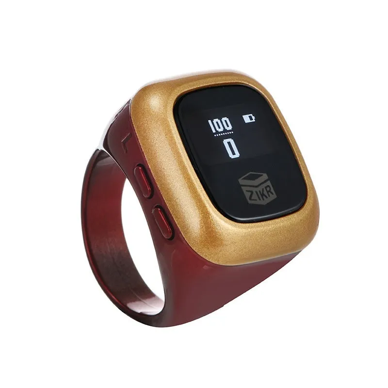Electronic counter with digital display showing numbers and text, available in multiple colours and band width sizes
