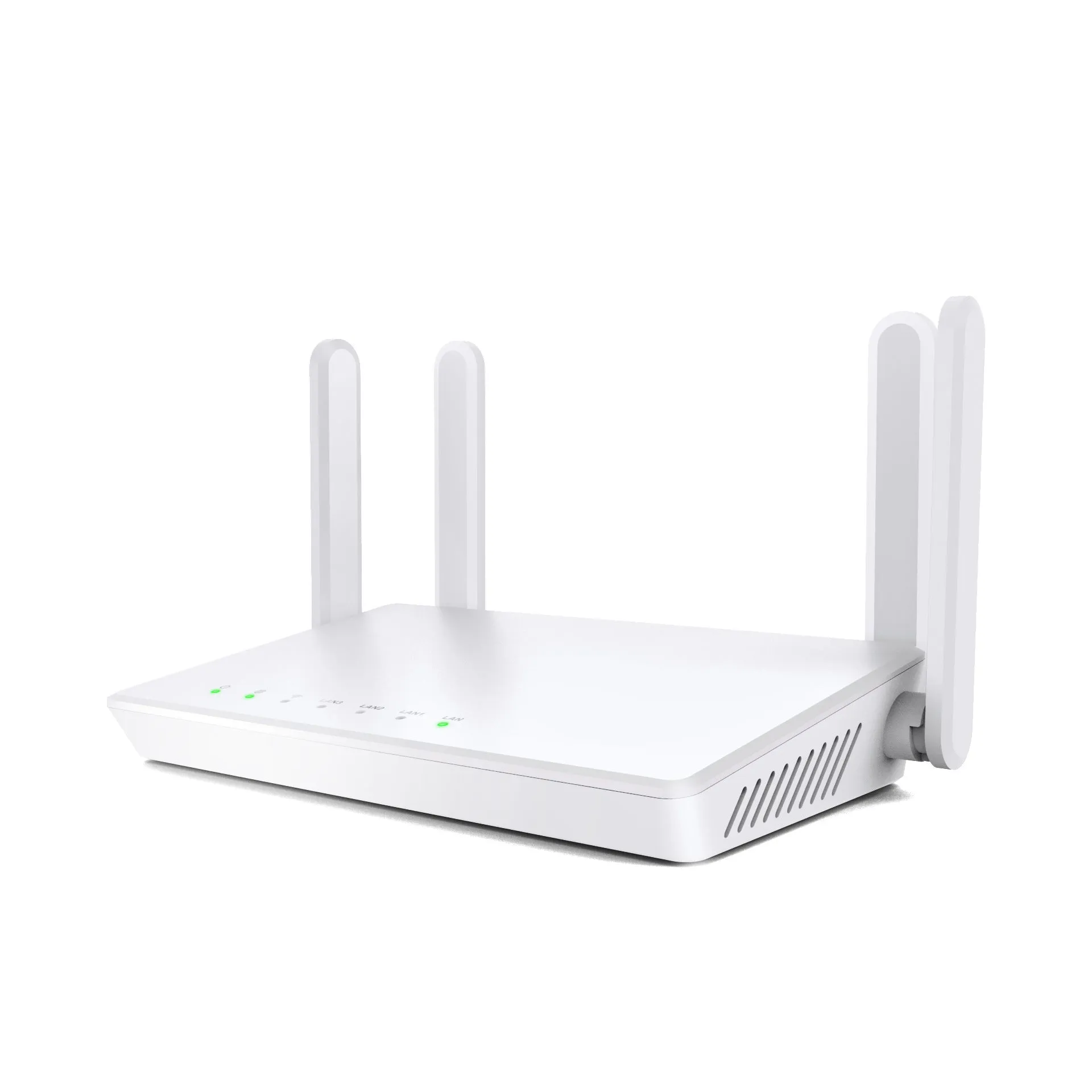 Home 300Mbps wireless router in white with through-wall signal, compact 26x6x6cm size, UK plug adaptor