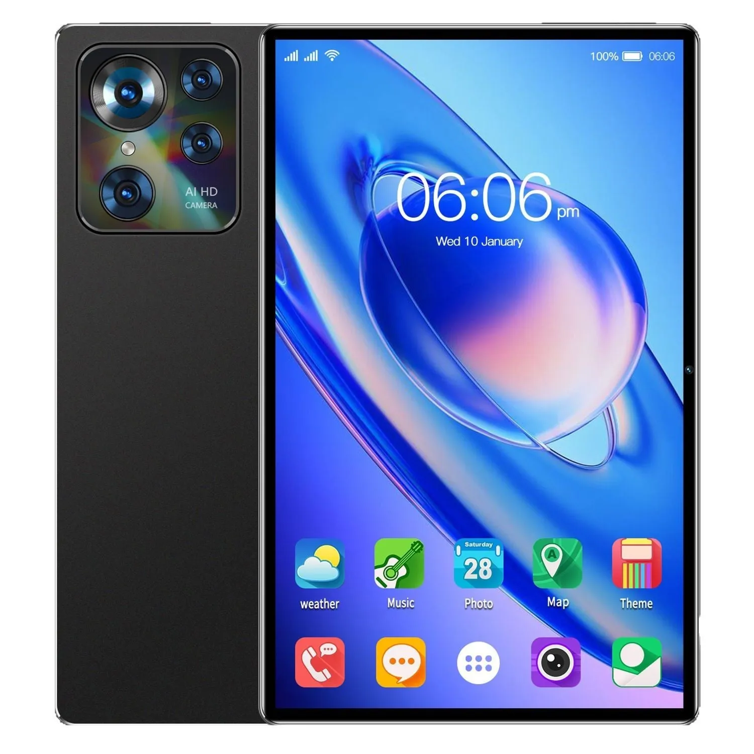 10-inch Tablet PC Smart Call Google Edition with 10.1-inch screen in Black colour