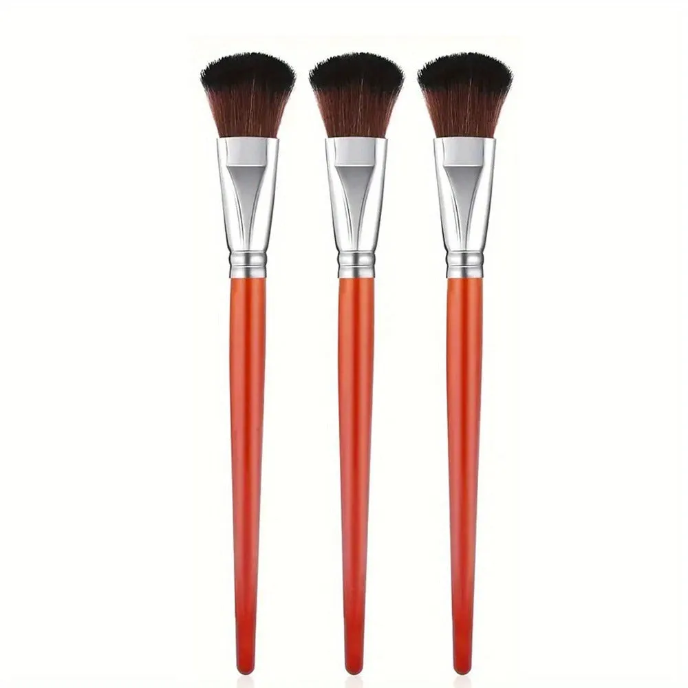 Children's nylon oil painting brush art drawing pen with wooden handle and single curved wire tip