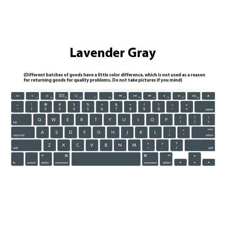 Silicone keyboard cover for MacBook Air11 in grey, with high-definition key legends