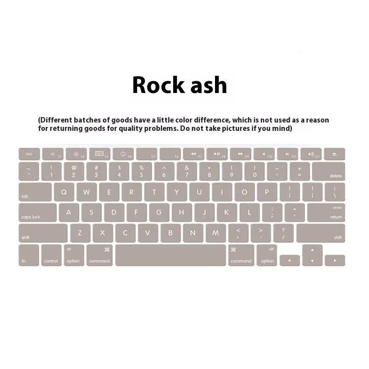 Silicone keyboard cover for MacBook Air11 in grey, with high-definition key legends