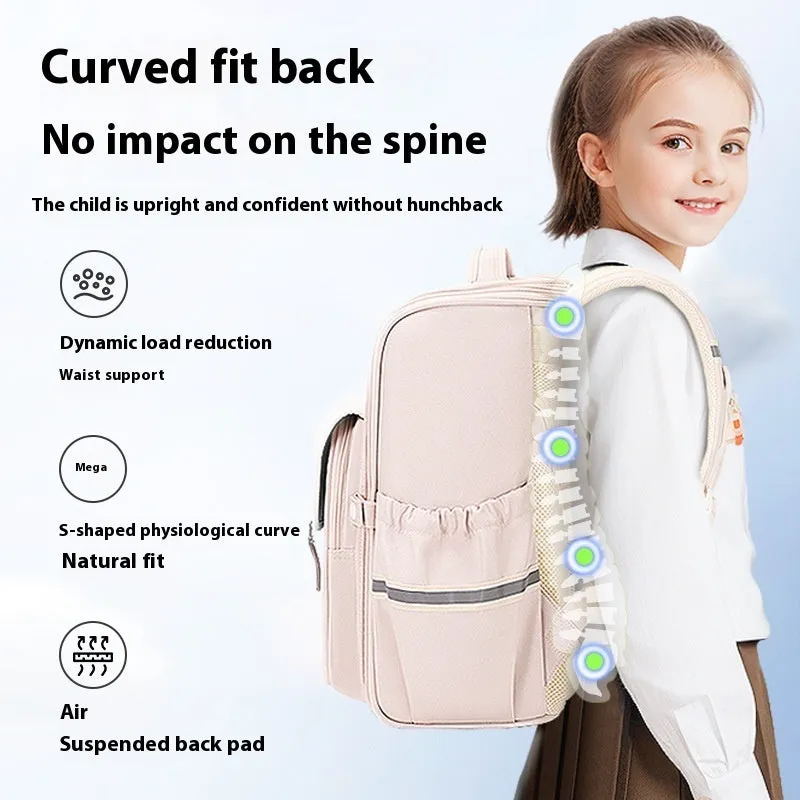 Lightweight Oxford cloth school backpack in multiple colour options for grade 5-6 students
