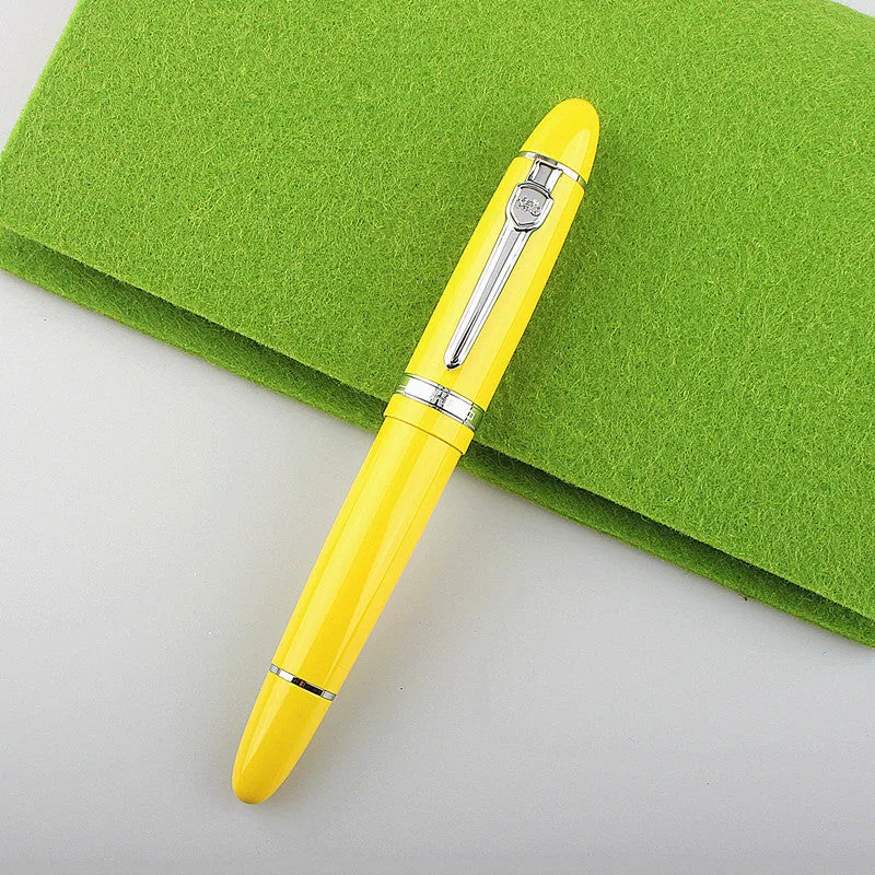 Metal ball pen with pearl bead body and gold clip, 0.5mm tip, in red and gold finish