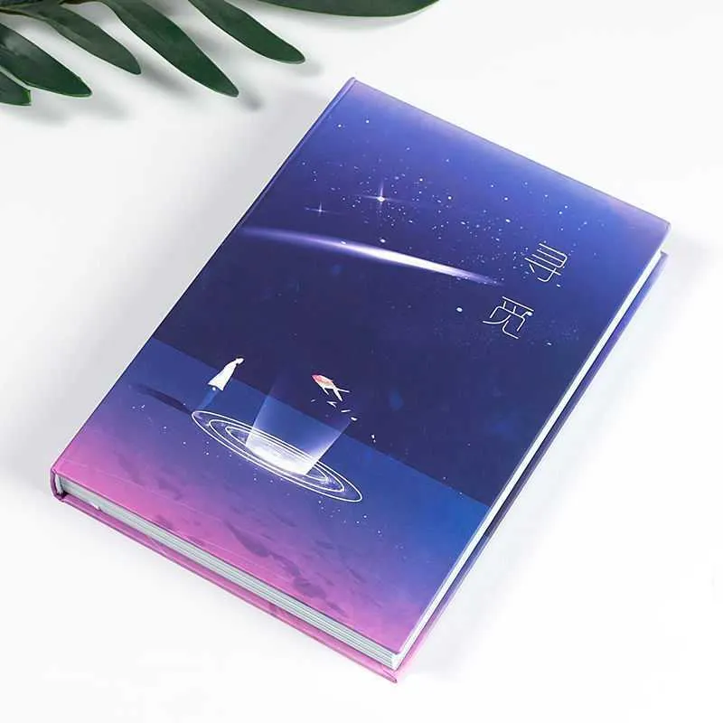 Chinese style whale colouring diary A5 hardcover notebook with 224 sides of colouring pages